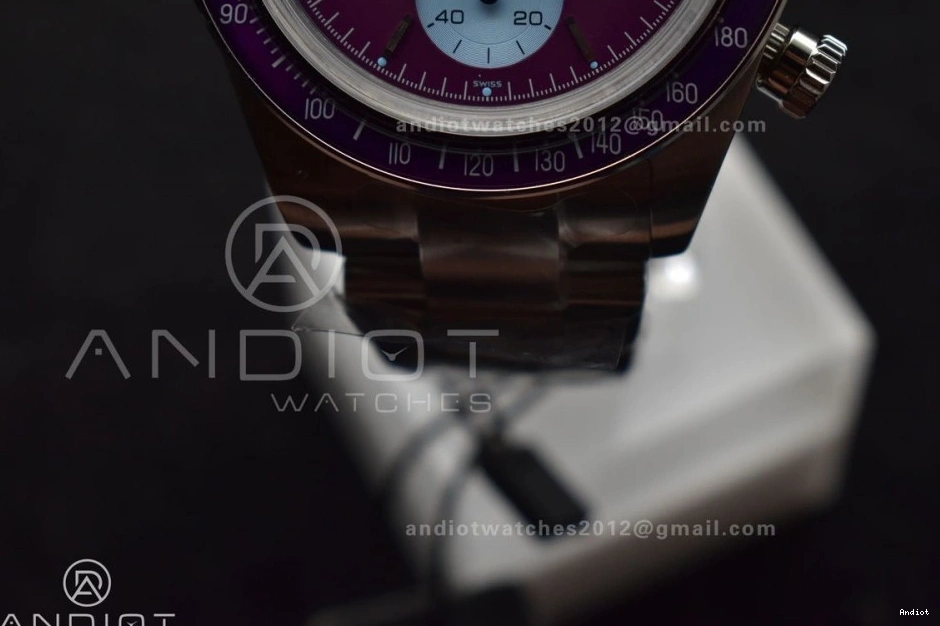 SS Purple Scona Daytona Dial 820 SA on Breathable Bracelet Edition SS ADGF Best 0816